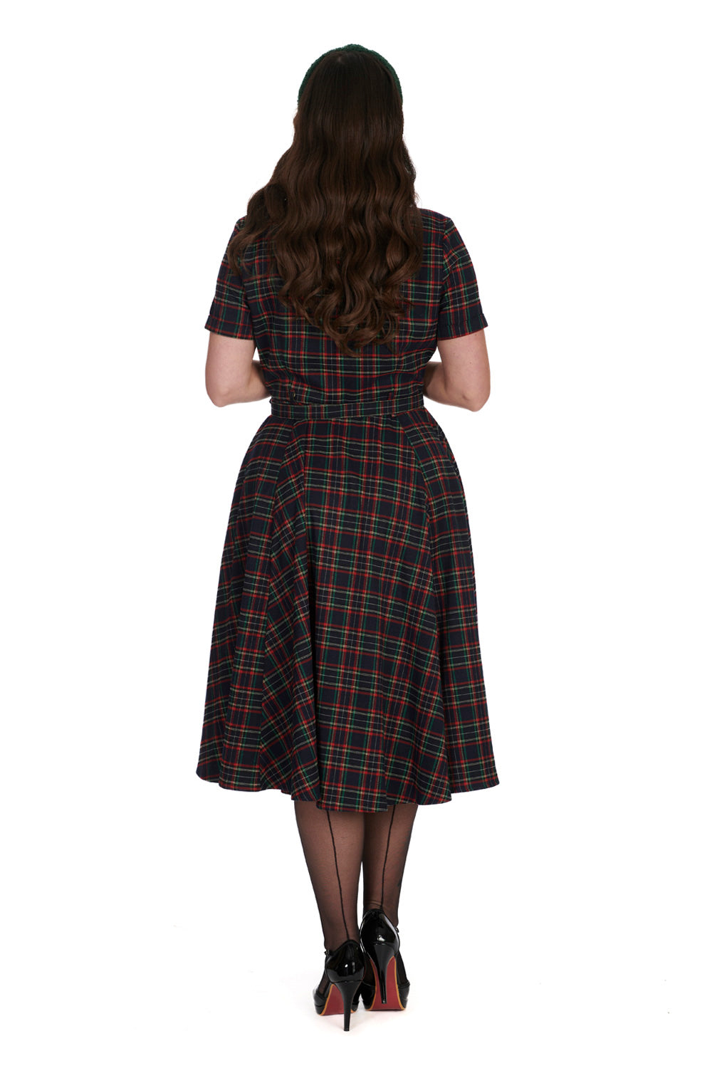 Merry Holidays Button Collar Dress