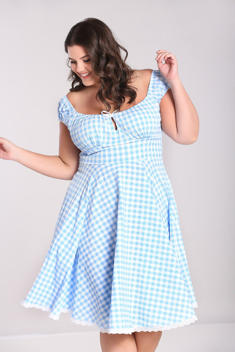 Light blue 2024 gingham dress